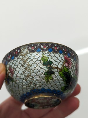 Lot 65 - A Chinese cloisonné plate