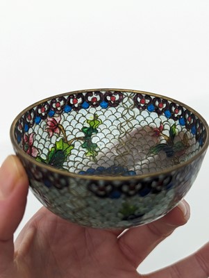 Lot 65 - A Chinese cloisonné plate