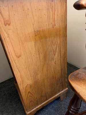 Lot 81 - A pair of pitch pine bedside cabinets