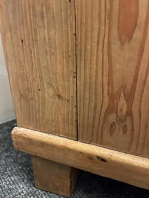 Lot 81 - A pair of pitch pine bedside cabinets