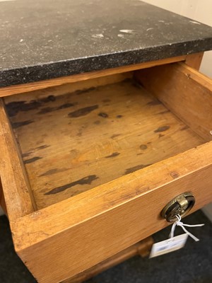 Lot 81 - A pair of pitch pine bedside cabinets