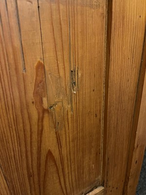 Lot 81 - A pair of pitch pine bedside cabinets