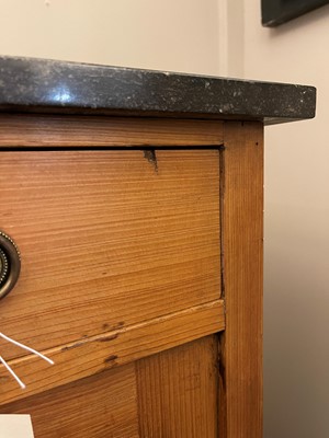 Lot 81 - A pair of pitch pine bedside cabinets