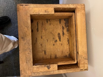 Lot 81 - A pair of pitch pine bedside cabinets