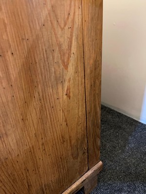 Lot 81 - A pair of pitch pine bedside cabinets