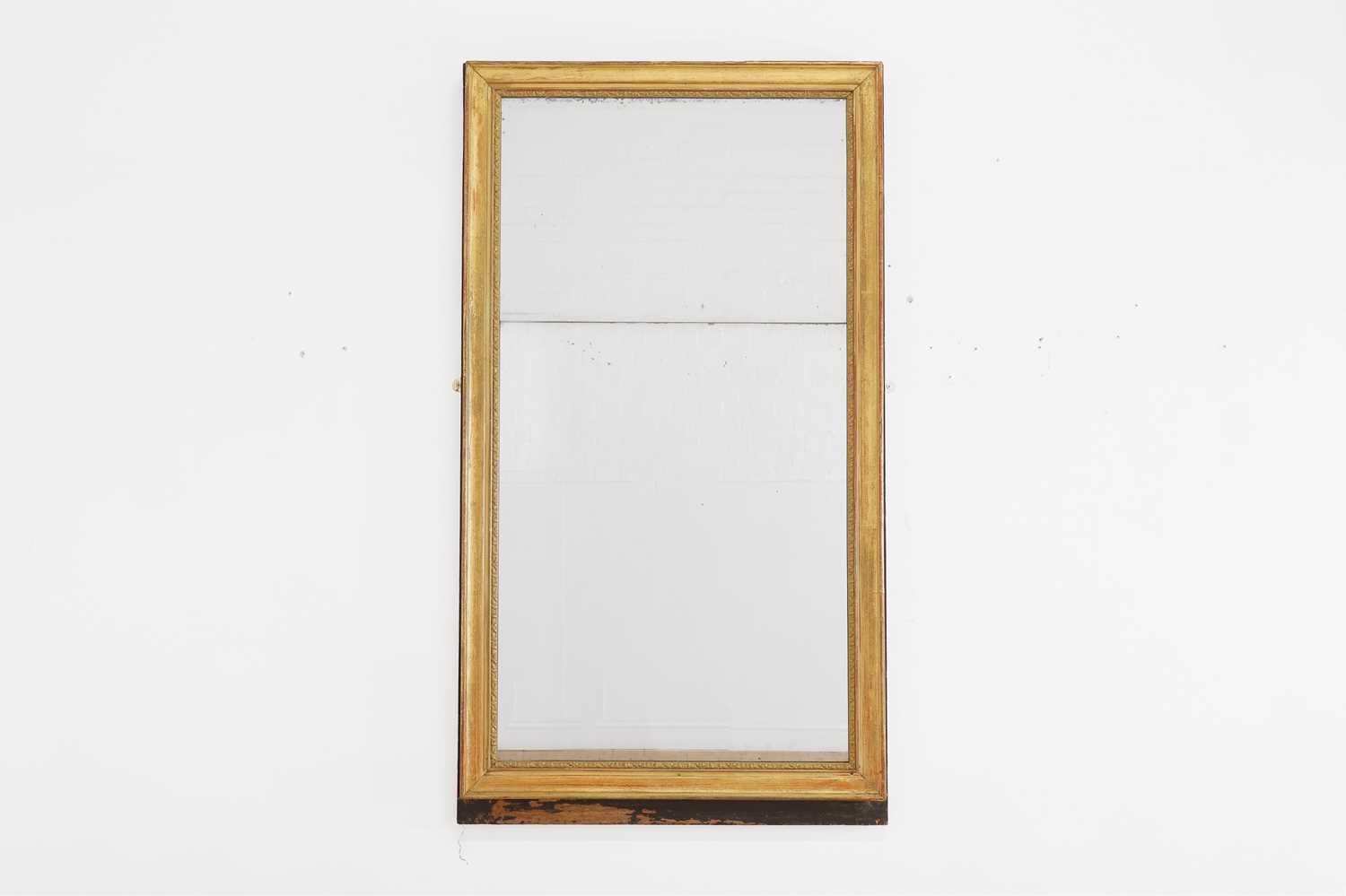 Lot 42 - A giltwood pier mirror