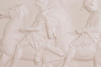 Lot 36 - An imitation marble relief panel after the antique