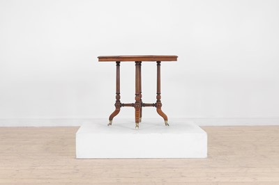 Lot 65 - A Victorian walnut and specimen wood occasional table in the manner of Gillows