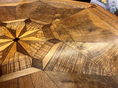 Lot 65 - A Victorian walnut and specimen wood occasional table in the manner of Gillows