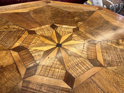 Lot 65 - A Victorian walnut and specimen wood occasional table in the manner of Gillows