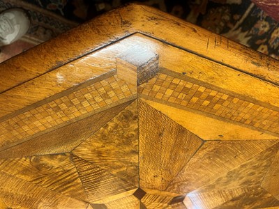 Lot 65 - A Victorian walnut and specimen wood occasional table in the manner of Gillows