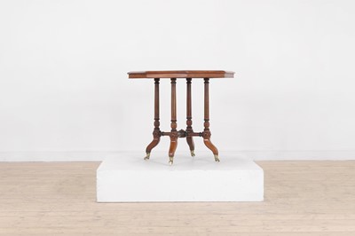 Lot 65 - A Victorian walnut and specimen wood occasional table in the manner of Gillows