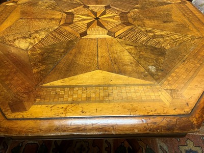Lot 65 - A Victorian walnut and specimen wood occasional table in the manner of Gillows