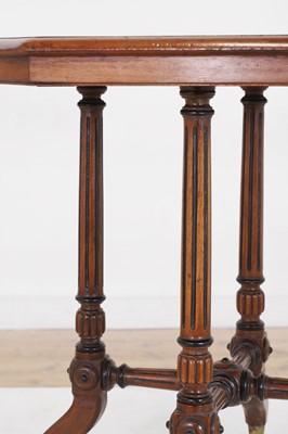 Lot 65 - A Victorian walnut and specimen wood occasional table in the manner of Gillows