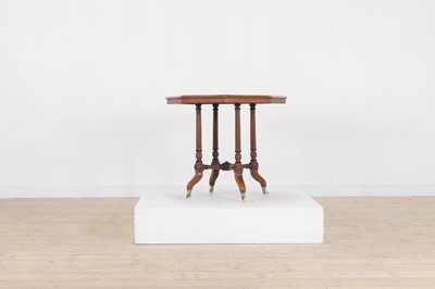 Lot 65 - A Victorian walnut and specimen wood occasional table in the manner of Gillows