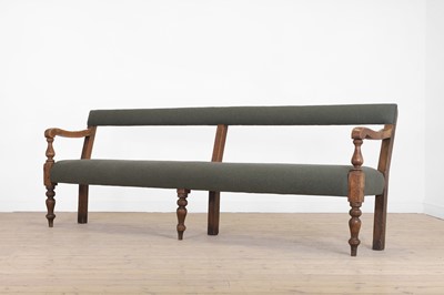 Lot 73 - A pair of long Victorian pine benches