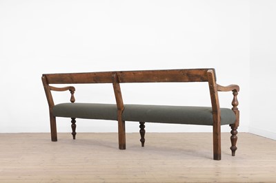 Lot 73 - A pair of long Victorian pine benches