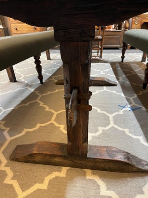 Lot 74 - A long pine refectory table