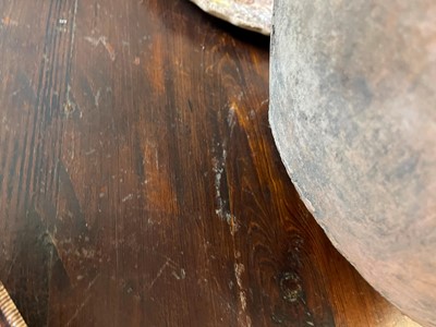 Lot 74 - A long pine refectory table