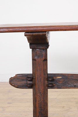 Lot 74 - A long pine refectory table