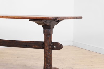 Lot 74 - A long pine refectory table