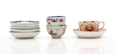 Lot 124 - A group of English porcelain teawares