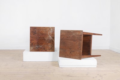 Lot 37 - A pair of chestnut side tables