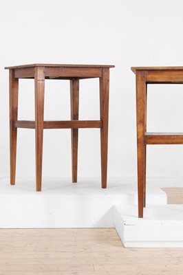 Lot 37 - A pair of chestnut side tables