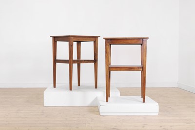 Lot 37 - A pair of chestnut side tables