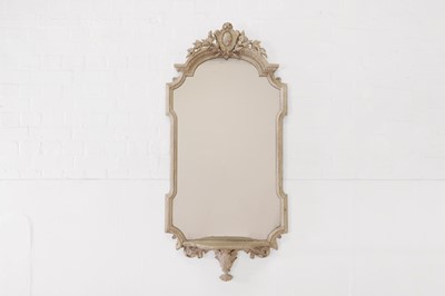 Lot 64 - A Louis XVI-style painted wood and gesso pier mirror