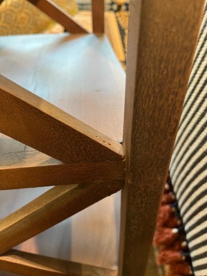 Lot 49 - A pair of stained wooden side tables