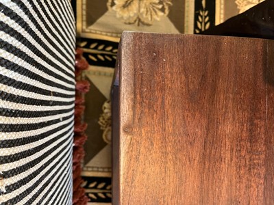 Lot 49 - A pair of stained wooden side tables