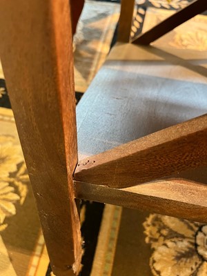 Lot 49 - A pair of stained wooden side tables