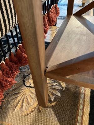 Lot 49 - A pair of stained wooden side tables