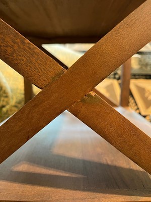 Lot 49 - A pair of stained wooden side tables
