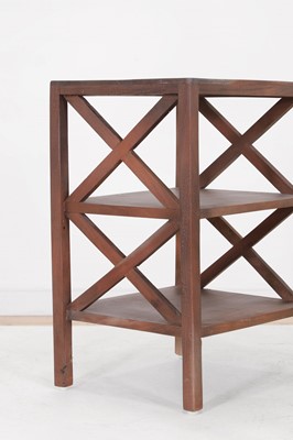 Lot 49 - A pair of stained wooden side tables