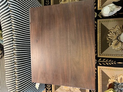 Lot 49 - A pair of stained wooden side tables