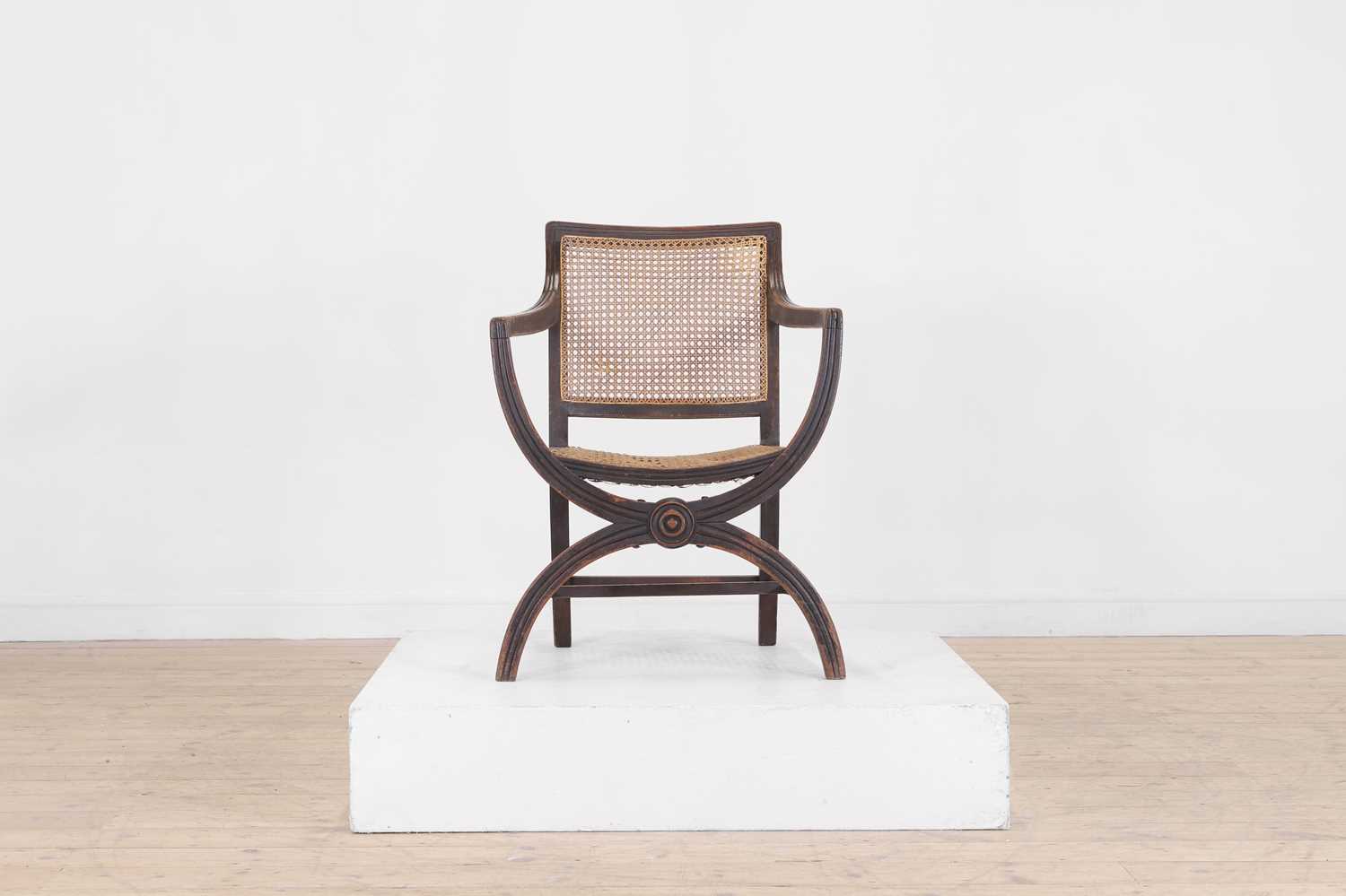 Lot 15 - A Regency mahogany bergère armchair