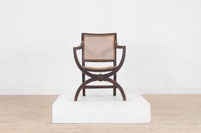 Lot 15 - A Regency mahogany bergère armchair
