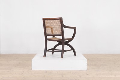 Lot 15 - A Regency mahogany bergère armchair