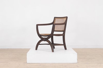 Lot 15 - A Regency mahogany bergère armchair