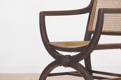 Lot 15 - A Regency mahogany bergère armchair