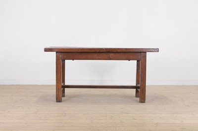 Lot 46 - A provincial oak kitchen preparation table