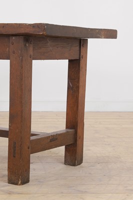 Lot 46 - A provincial oak kitchen preparation table
