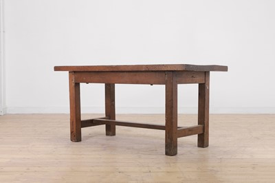 Lot 46 - A provincial oak kitchen preparation table