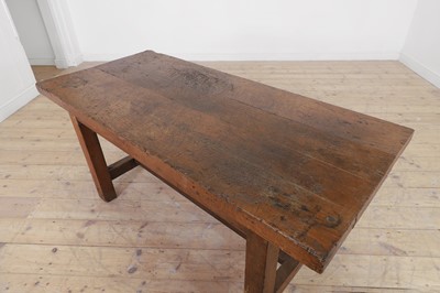 Lot 46 - A provincial oak kitchen preparation table