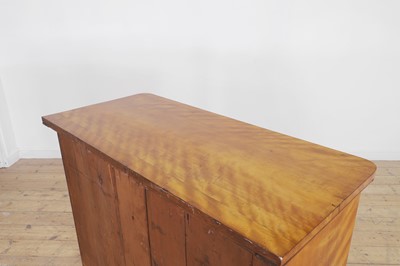 Lot 54 - A Victorian satin birch chest of drawers