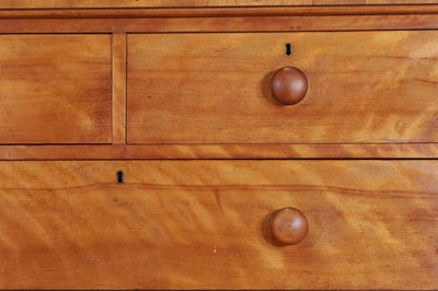Lot 54 - A Victorian satin birch chest of drawers