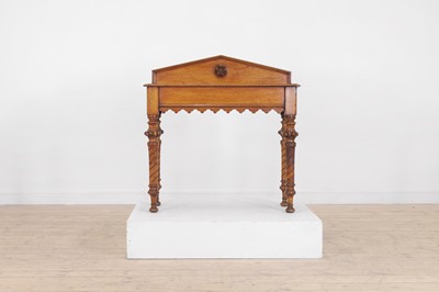 Lot 56 - A Victorian blonde oak side table