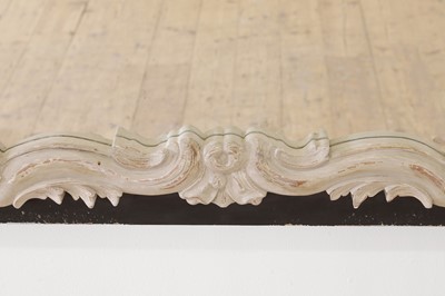Lot 45 - A pair of painted wooden wall mirrors